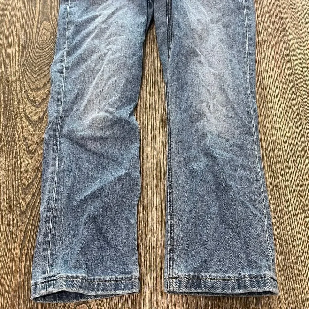 J.Crew Billie Demi Boot Crop Jeans High Rise Denim Medium Wash Blue Size 30